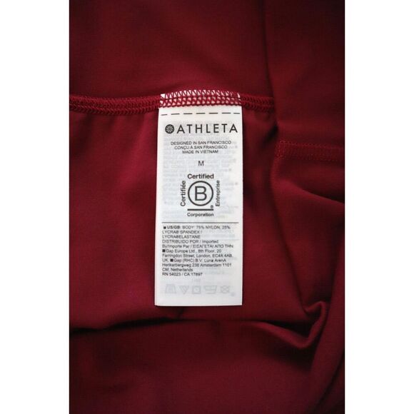 Athleta 533562-03 Women's Sz Medium Burgundy Semi-Fitted Elation Pants - Picture 5 of 9